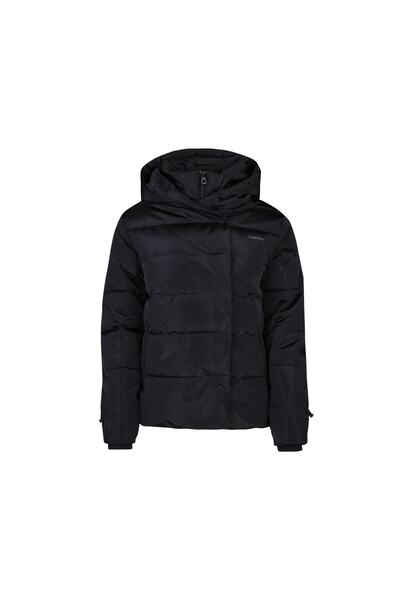 lumberjack W-sn71 Karina Short Coat Waterproof Mont Siyah Kadın Mont -