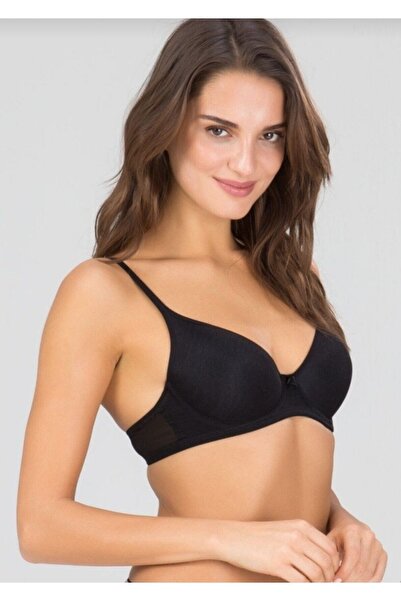 Kom Σουτιέν Dorina εφέ σύσφιξης με σφουγγάρισμα μαύρο