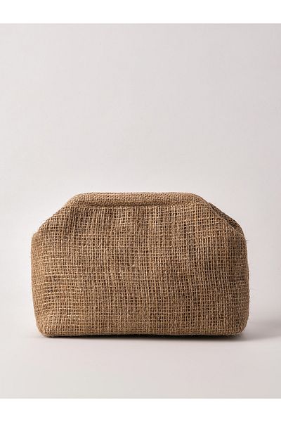 HEYBE'S Γυναικεία τσάντα Clutch από γιούτα
