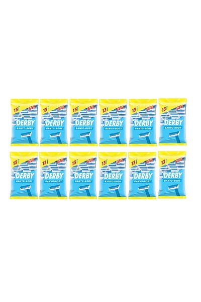 Derby Single Blade Bathroom Shaving Blades 13 x 12 Pack