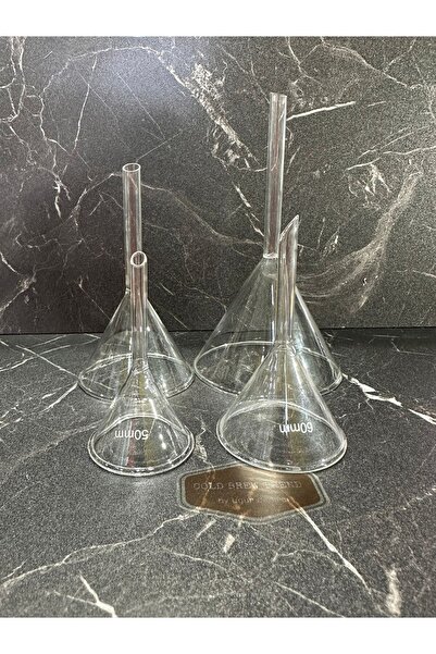 kimlab Cam Huni Laboratuvar Kısa Saplı 3 Çeşit -60mm-80mm-100mm 3 Adet Fiyatıdır