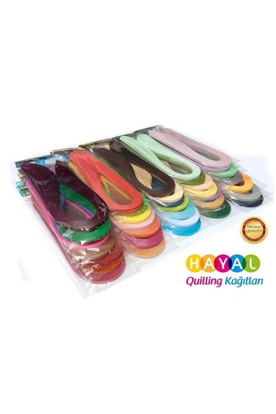 Hayal Sepeti Hayal 36 Farklı Renkli Quilling Kağıt Seti  10 Mm (1cm)  50 Adetli