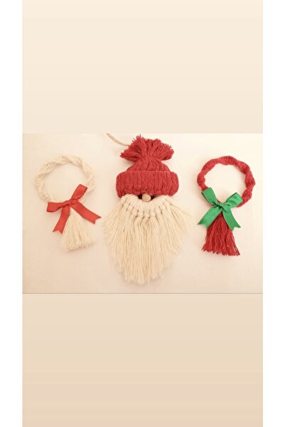 Minimalhomedesign Crveni Makrame set ukrasa za borovice, 3 komada, idealno za...