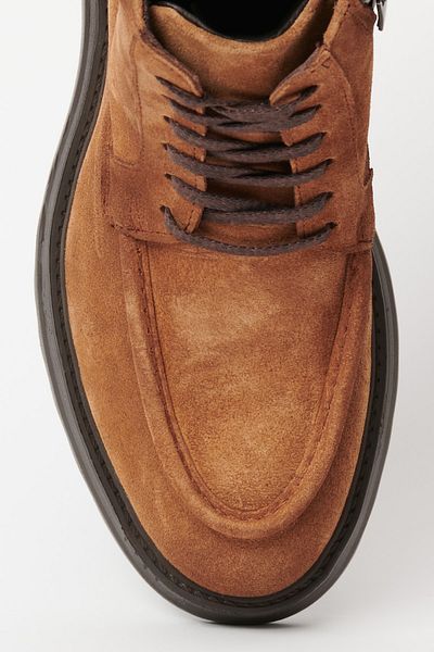 ALTINYILDIZ CLASSICS Ανδρικές μπότες Tan Winter Casual 100% από γνήσιο δέρμα