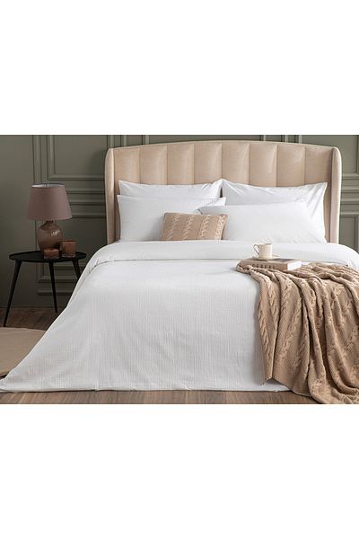 English Home Showy 0;5 Cm Set King Size Seersucker Lenjerie De Pat 240x220 Cm Alb