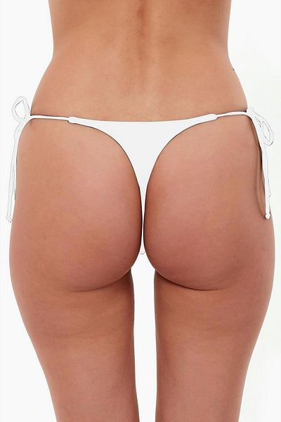 AYYILDIZ Bikini Bottom - White - Plain