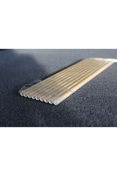 OXO TEKSTİL AMBALAJ Pipett0 Kraft Paper Straws - 96 Pieces, 6*200 Mm