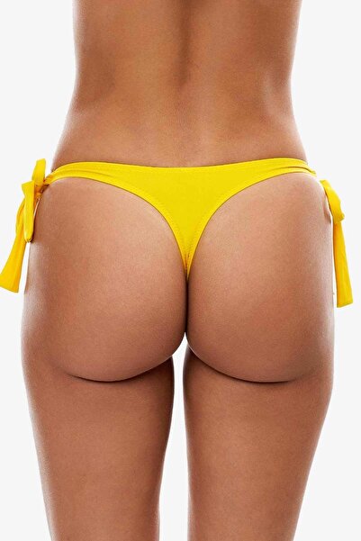 AYYILDIZ Bikini Bottom - Yellow - Plain