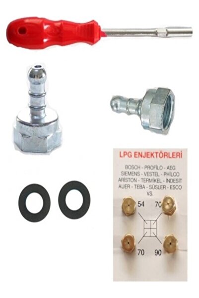 Doğuş Lpg Ocak Memesi Enjektörü 7 Mm 7 Lokma Pipo Dönüşüm Seti