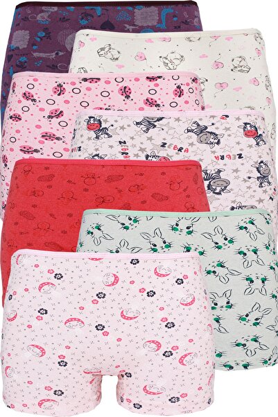 Meren Underwear 6-Piece Legendary Pack Economical Mixed Patterned Lycra Girl's Boxers