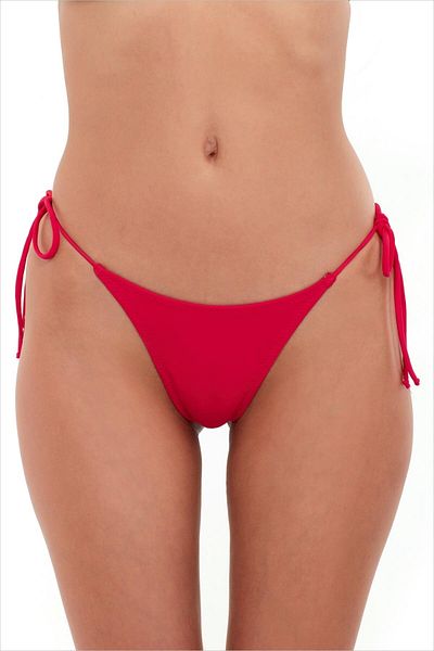 AYYILDIZ Bikini Bottom - Red - Plain
