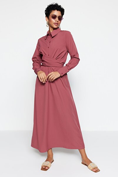Trendyol Modest Kleid - Rot - Basic