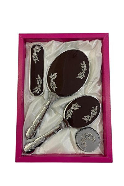 Yorkshire Polo Club مجموعة مشط مرآة مكونة من 4 قطع هدية مهر