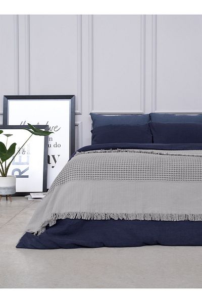Barine مفرش سرير قطن بالوما وافل - 160x260