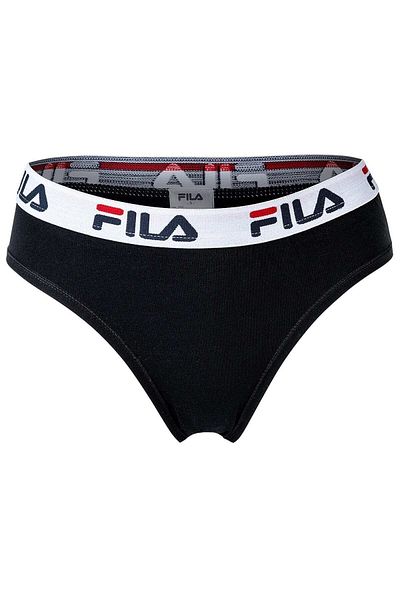 FILA Damen Slip - Regular Waist, Slip mit breitem Logo-Bund, Baumwolle, einfarbig