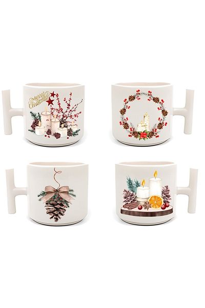 BUBESTORE New Year Four Double Coffee Cup