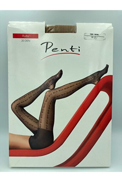 Penti 20 Den Ruby Desenli Külotlu Çorap