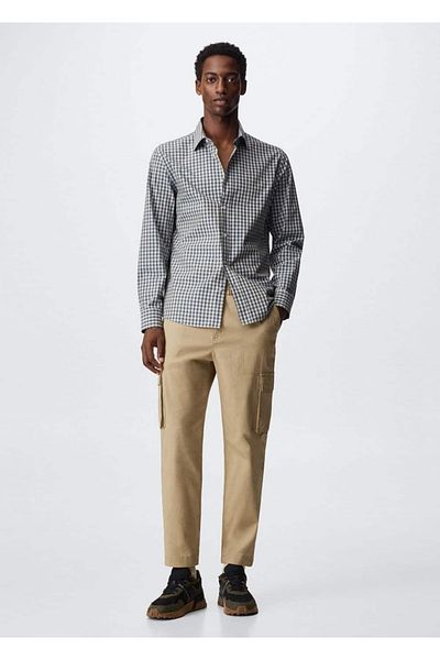 MANGO Man Βαμβακερό πουκάμισο Gingham