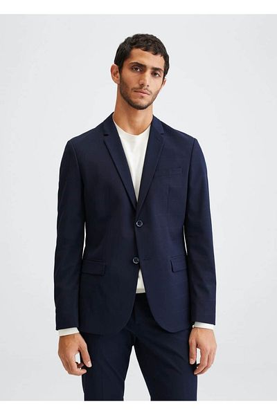MANGO Man Super Slim Εφαρμοσμένο καρό σακάκι