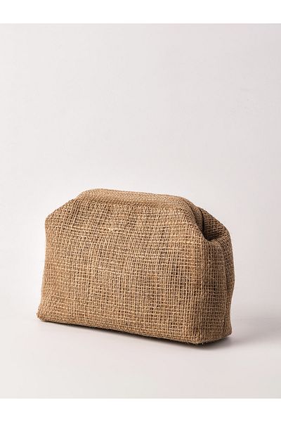 HEYBE'S Γυναικεία τσάντα Clutch από γιούτα