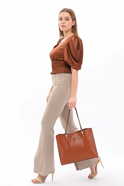 Cacharel Women's Hand And Shoulder Tan Bag