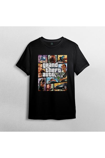 Pixxa Μοντέλο μπλουζάκι Grand Theft Auto 100% Cotton Crew Neck - 1