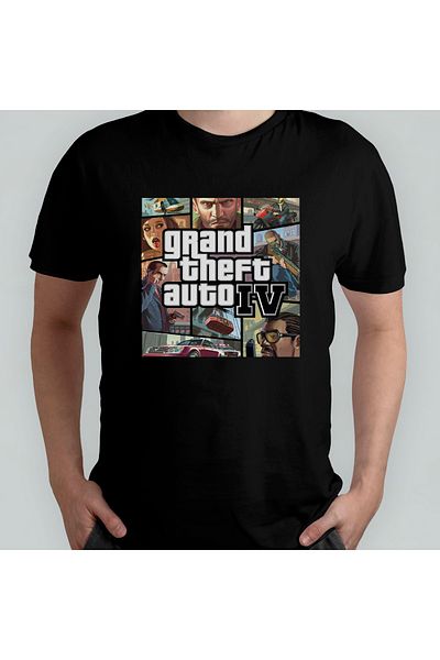 Pixxa Μοντέλο μπλουζάκι Grand Theft Auto 100% Cotton Crew Neck - 3