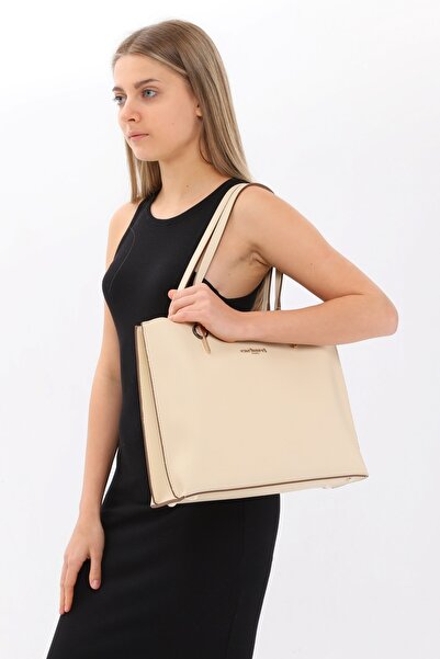 Cacharel Women's Hand And Shoulder Beige Bag