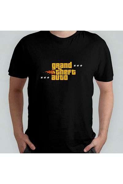 Pixxa Μοντέλο μπλουζάκι Grand Theft Auto 100% Cotton Crew Neck - 5