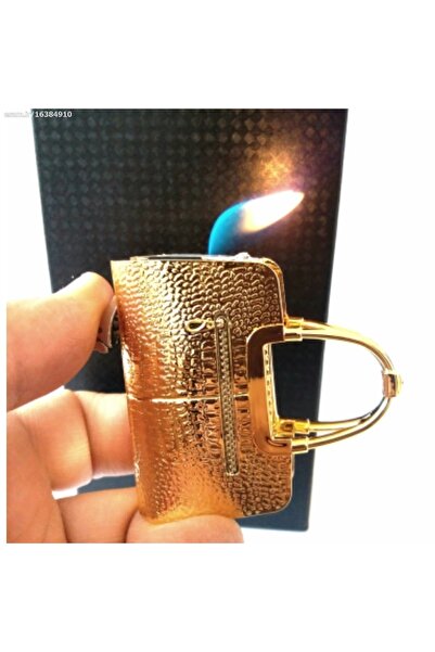 farist Çanta Şeklinde Bütan Gazlı Alevli Doldurulabilir Çakmak, Hediyelik Fan...