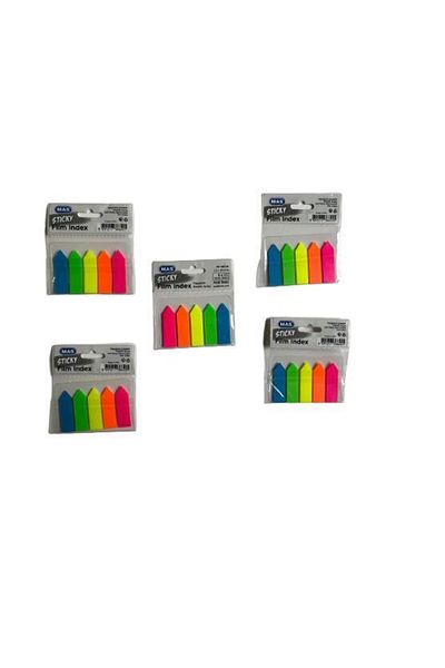 Mas Sticky Film Index Bookmark 12 X 45 Mm 5-Piece Triangle