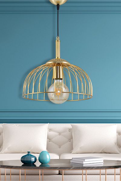DEDE Single Basket Pendant Lamp Gold