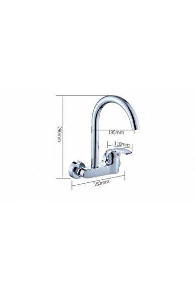 Sardıcı Emerald Kitchen Sink Faucet Through the Wall with 360 Degree Movable Head