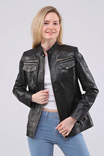 CE-YIL DERİ ÜRÜNLERİ Palton de damă din piele naturală