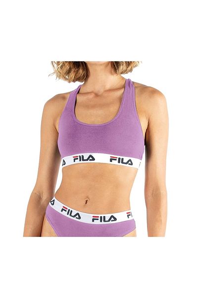 FILA Damen Bustier - ungepolsterter Stoff, ohne Bügel, Baumwolle, einfarbig