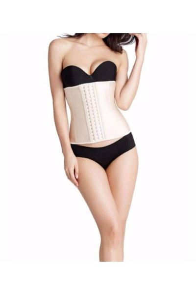 MİSTİRİK Corset fără bretele din latex, model Tvigoso, cu 4 niveluri, menține talia caldă și asigură slăbire, culoarea pielii