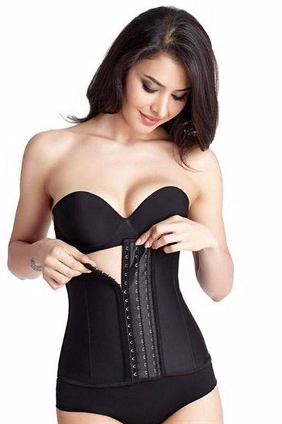 MİSTİRİK Tvigoso Model Strapless Latex 4-Leveled Corset that Keeps the Waist Warm and Provides Slimming Black Color