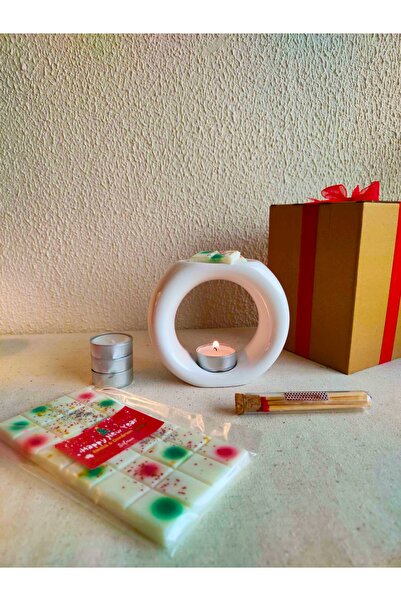 Solman Yılbaşı Konsepti Yeniyıl Hediyesi Beyaz Buhurdanlık Ve Vanilya & Tarçı...