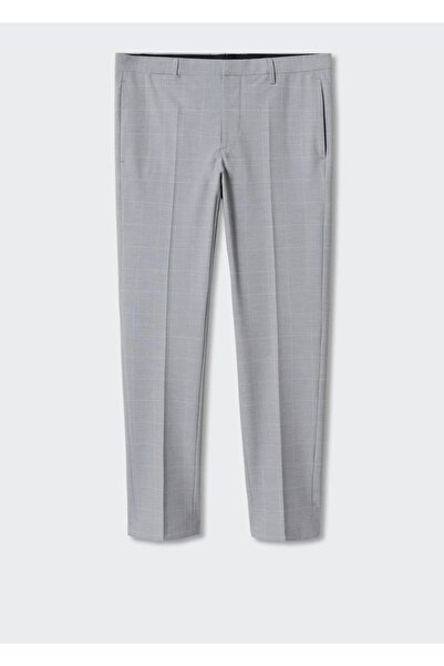 MANGO Man Süper Dar Kesim Kareli Tailored Pantolon