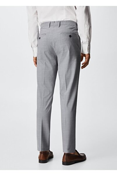 MANGO Man Süper Dar Kesim Kareli Tailored Pantolon