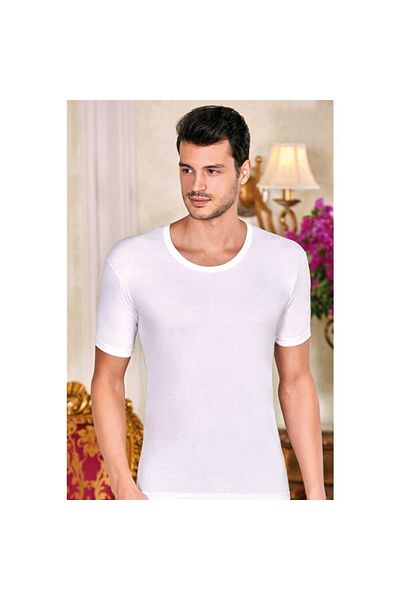 Berrak Men's Half Sleeve Undershirt 100% Cotton Pack of 2