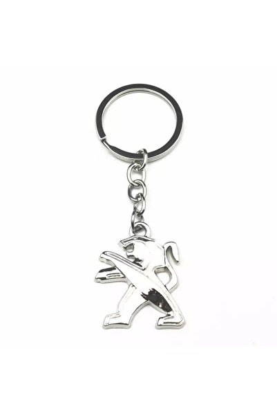 İKTUNING سلسلة مفاتيح معدنية طويلة بيجو - مع الشعار