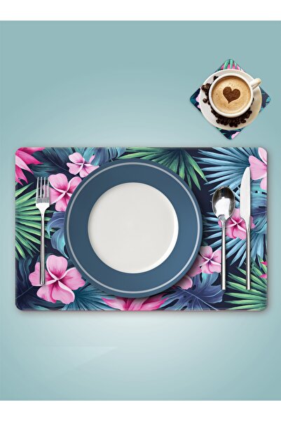 Queen Bee İstanbul Комплект акрилни подложки и подложки за чаши с мотив „Лист...