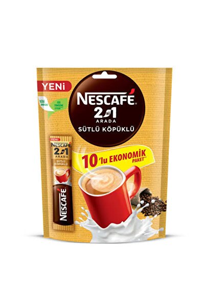 Nescafe 2si1 Arada Sütlü Köpüklü 10'lu Paket