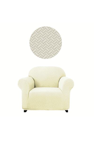 elgeyar أريكة ليكرا مرنة بنمط الخوص - غطاء أريكة وأريكة مفردة