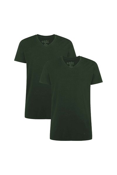 Bamboo Basics VELO Herren Modification – 2er-Pack, Unterhemd und V-Ausschnitt-Single-Jersey