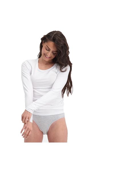 Bamboo Basics Damen T-Shirt, 2er Pack - LARA Longsleeve, Unterhemd, Rundhals, uni