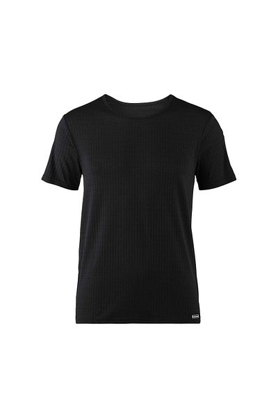 Bruno Banani Herren T-Shirt - Oberteil, Shirt, Check Line 2.0, Polyamid, Rundhals, Logo, einfarbig