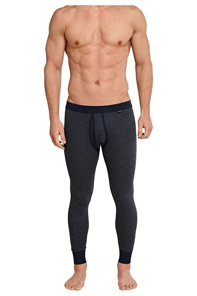Schiesser Herren Unterhose lang - Original Feinripp Melange, Long Johns, Eingriff