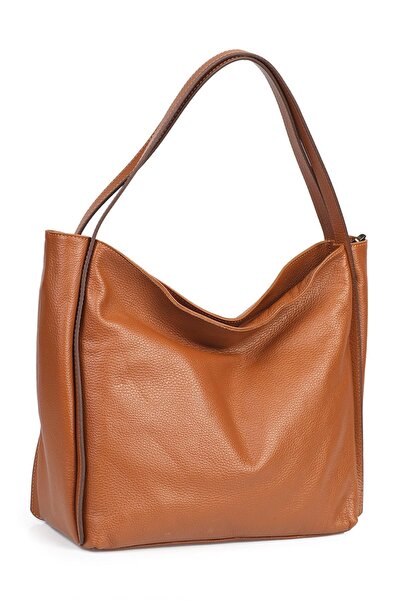 Ysmn حقيبة كتف نسائية من الجلد الطبيعي باللون البني - Yc 011908 ddz